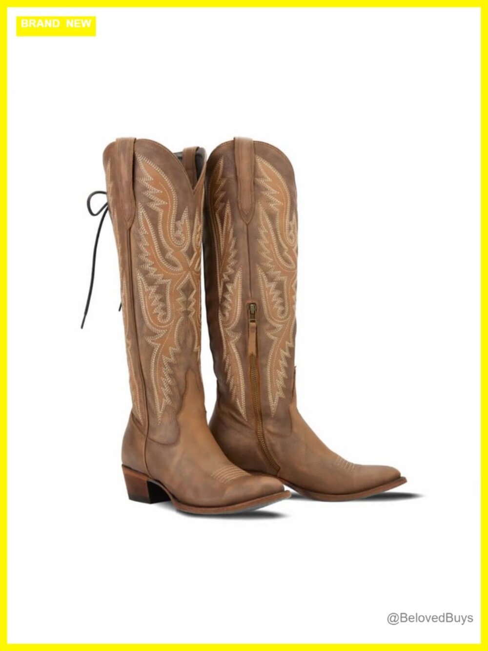 MissHeel Over the Knee Cowboy Boots Women Adjustable Thigh High Cowgirl Boots